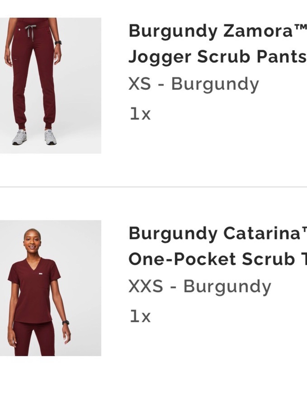 Figs Burgundy Jogger Scrub Pants